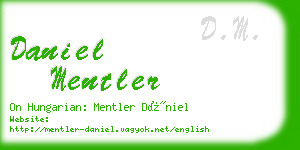 daniel mentler business card